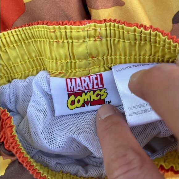 Marvel Comics Boys Size 2T Super Hero Swim Trunks Wolverine Lined Elastic. - Picture 2 of 6